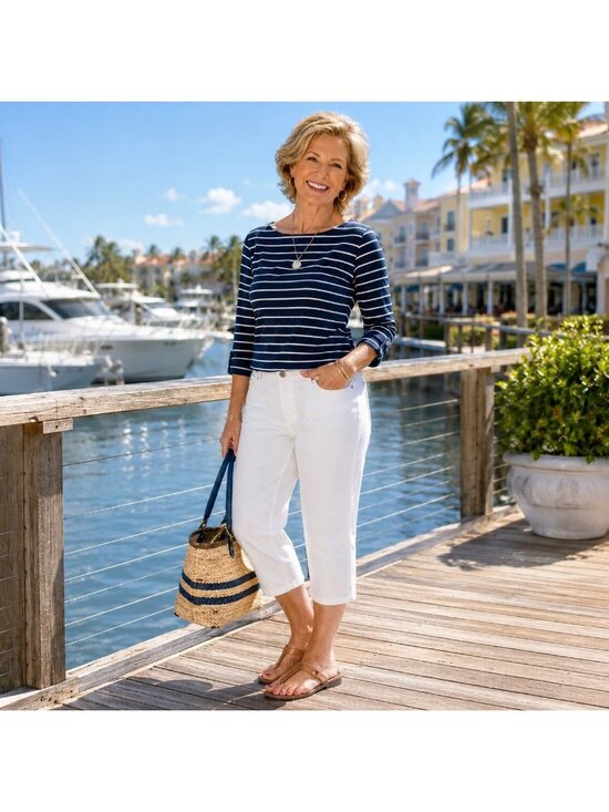 Gloria Vanderbilt Pants - NWT Gloria Vanderbilt Womens Amanda Capri Pants White SZ14 Coastal Travel Resort